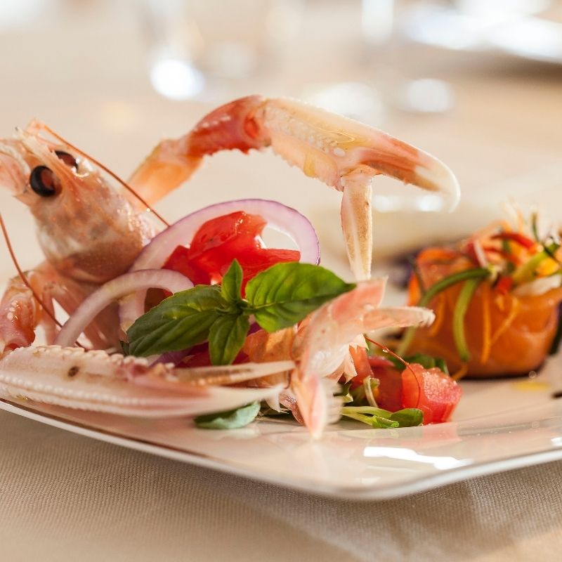Un piatto di pesce del Ristorante Cristallo - Hotel Cristallo Giulianova